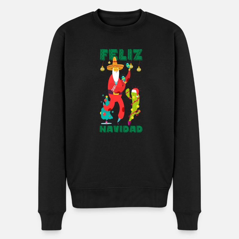mexikanisches Weihnachten, mexikanisches - Männer Premium Bio Pullover - Schwarz