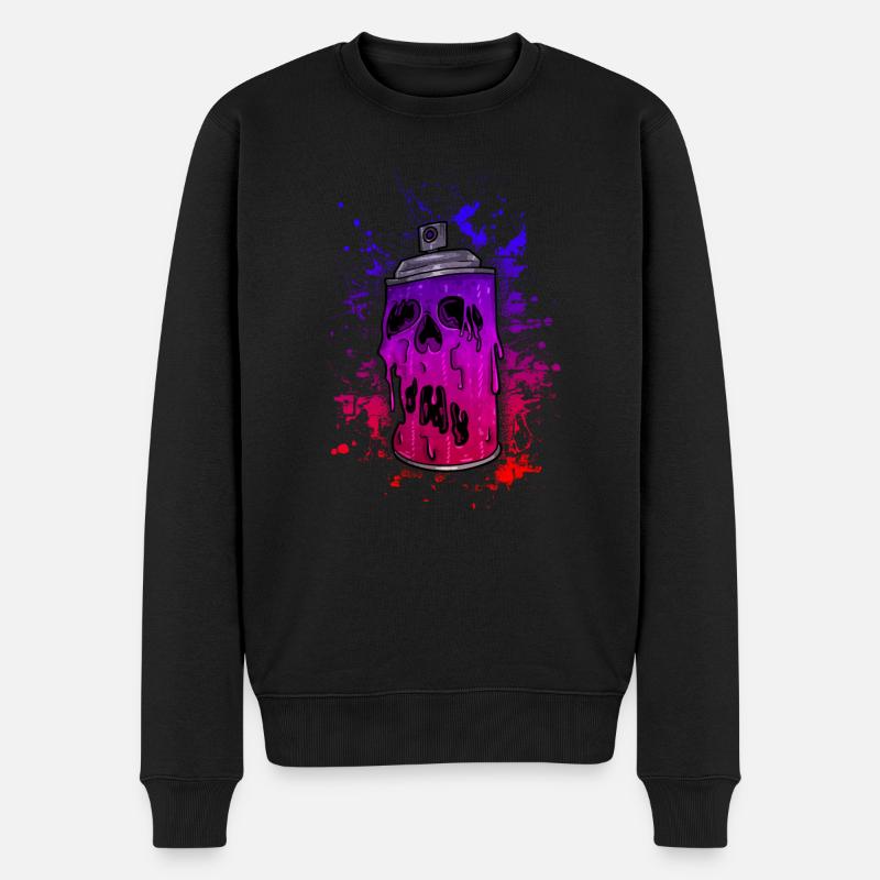"Sprayer of Death" The Graffiti Style - Männer Premium Bio Pullover - Schwarz