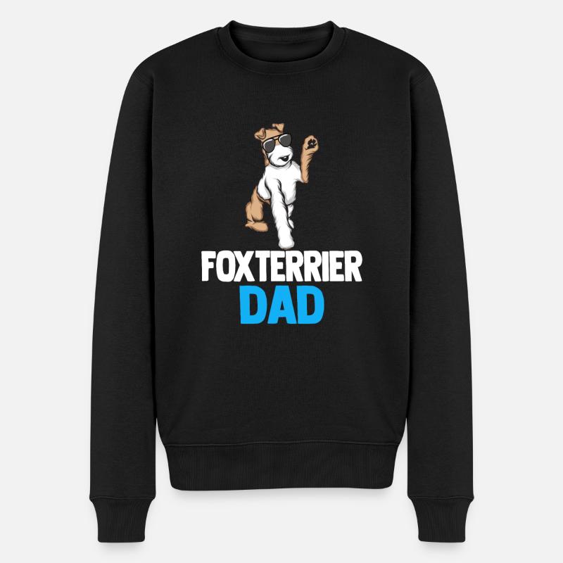 Foxterrier Drahthaar | Foxterrier - Männer Premium Bio Pullover - Schwarz