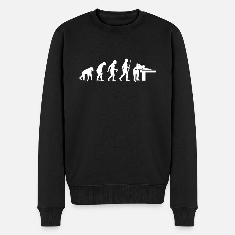 Billiard Evolution Billiard Player Snooker - Männer Premium Bio Pullover - Schwarz