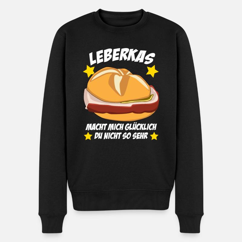 Leberkäse Leberkas - Männer Premium Bio Pullover - Schwarz