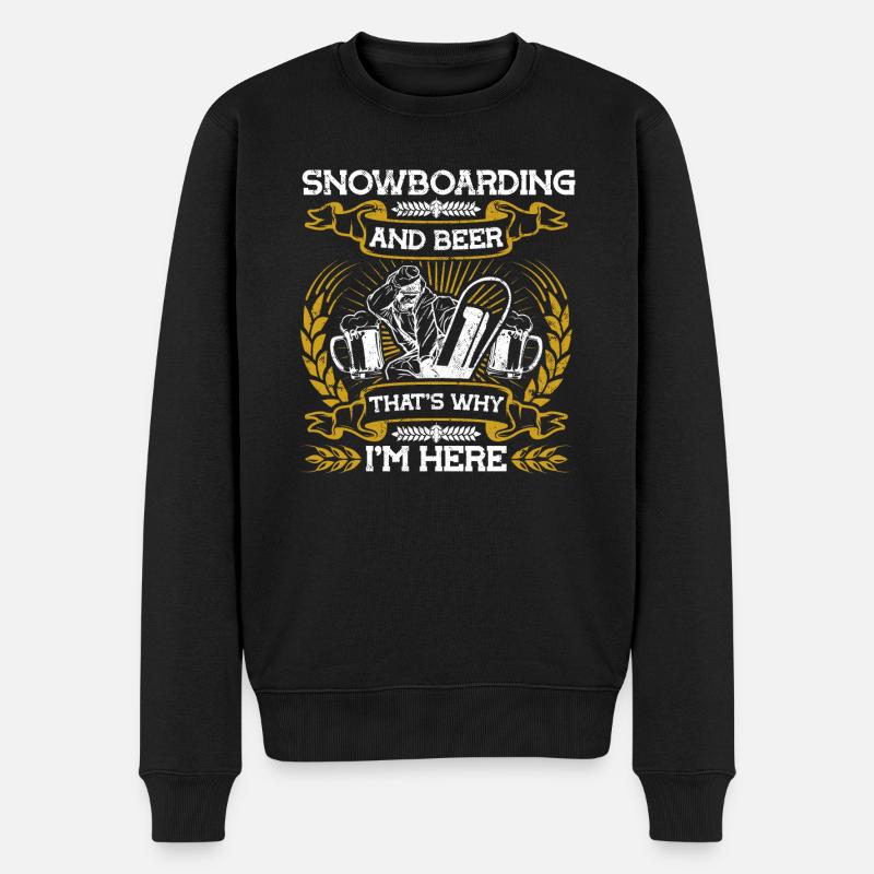 Snowboard Snowboarder Snowboarding - Pull Premium bio Homme - noir