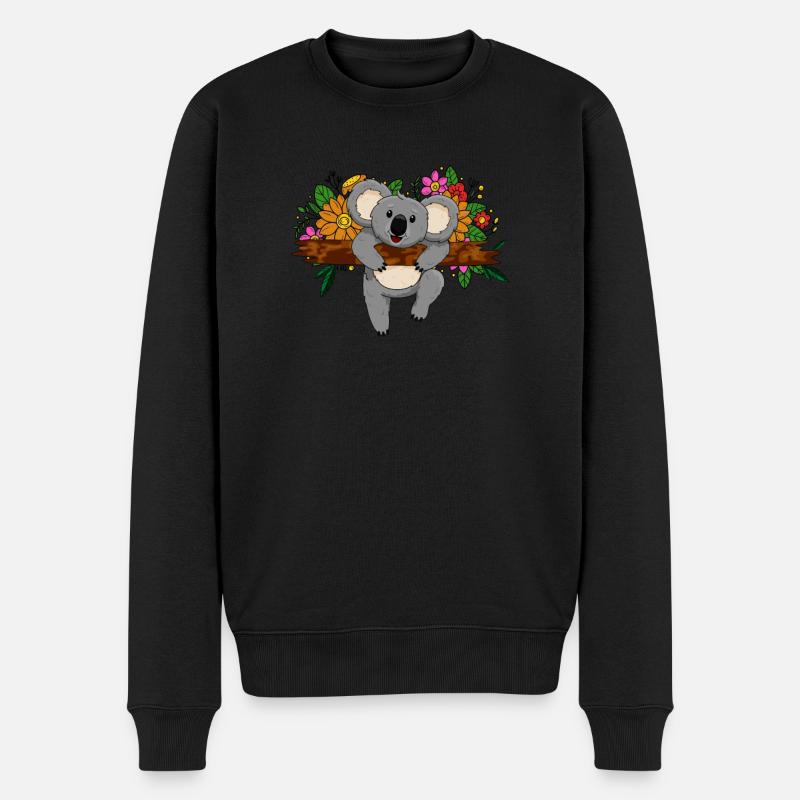 Koala Koalabär - Pull Premium bio Homme - noir