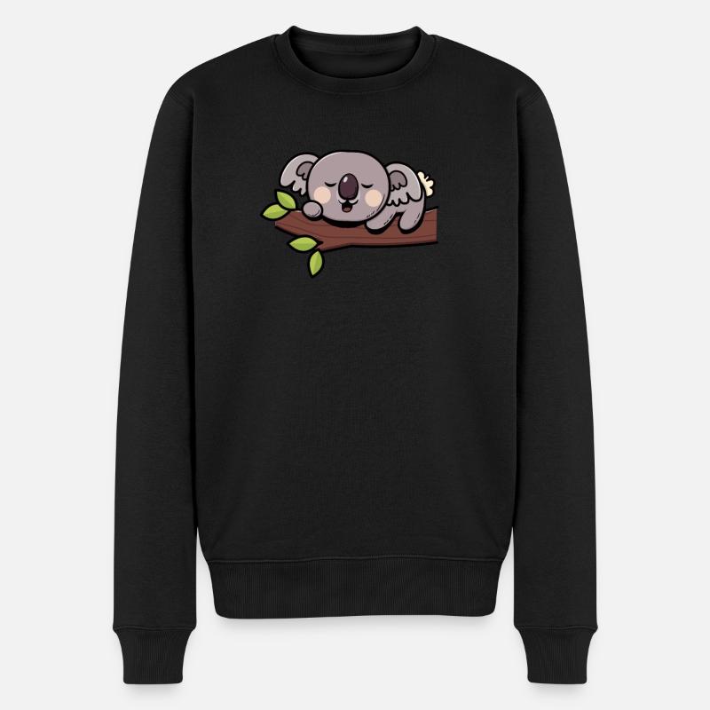 Koala Koalabär - Männer Premium Bio Pullover - Schwarz