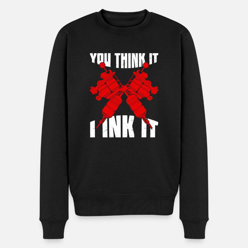 Tätowierstudio Tätowierer Geschenk - Männer Premium Bio Pullover - Schwarz