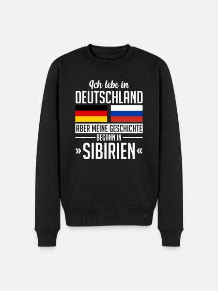 Sibire Deutschland Sibirien Sibirisches - Männer Premium Bio Pullover - Schwarz