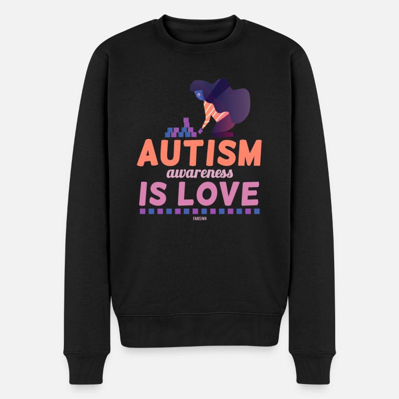 Autism Awareness Is Love - Pull Premium bio Homme - noir