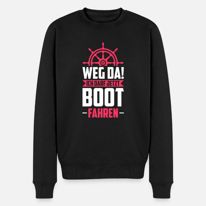 Bootsführerschein Motorboot Geschenk - Männer Premium Bio Pullover - Schwarz