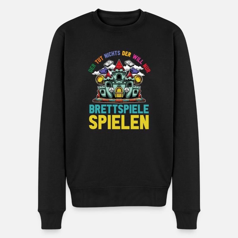 Brettspiel - Männer Premium Bio Pullover - Schwarz