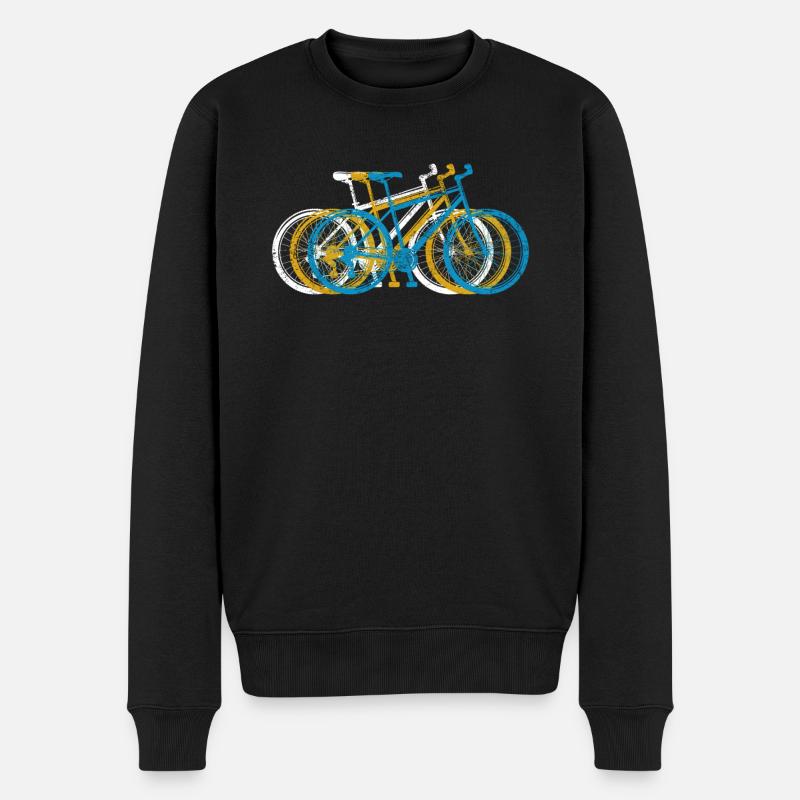 Sommer Fahrrad Motiv - Männer Premium Bio Pullover - Schwarz