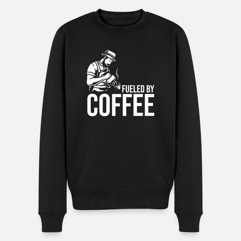Kaffee Kaffeetrinker Kaffeeliebhaber - Männer Premium Bio Pullover - Schwarz