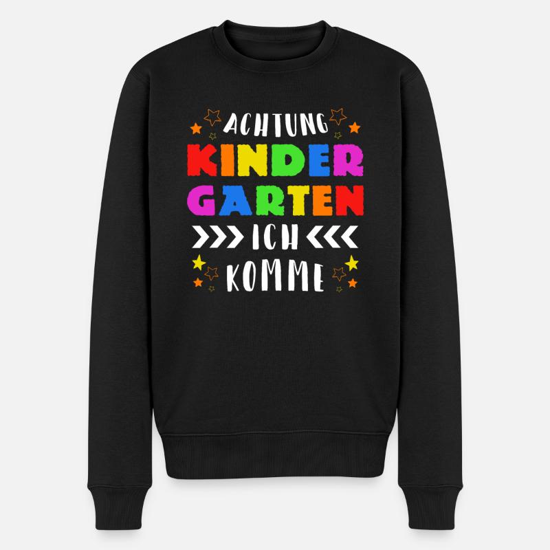 Kindergartenkind Kindergartenstart - Männer Premium Bio Pullover - Schwarz