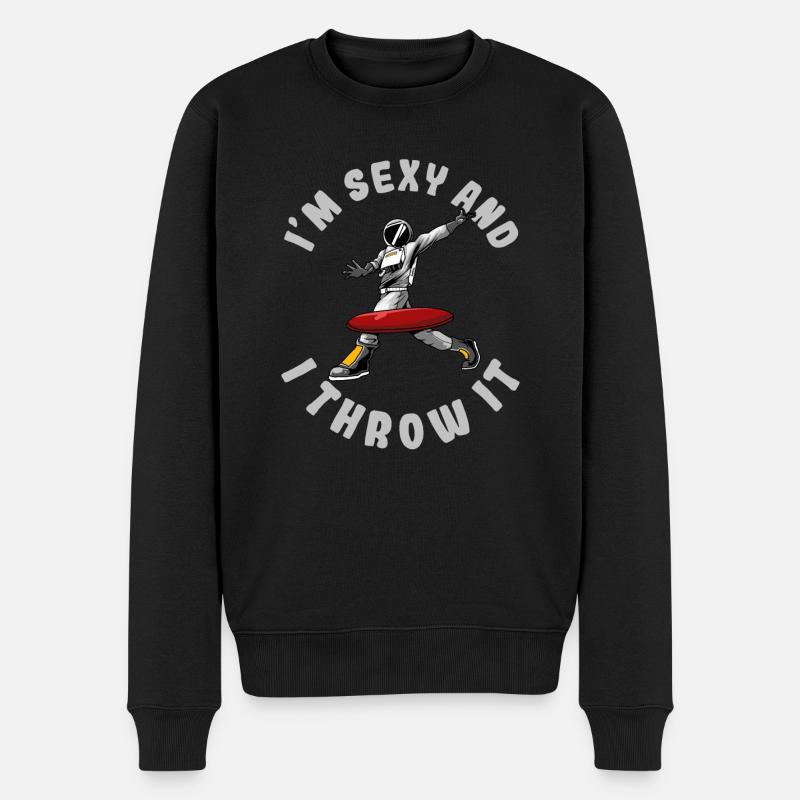 Frisbee Golf - Männer Premium Bio Pullover - Schwarz