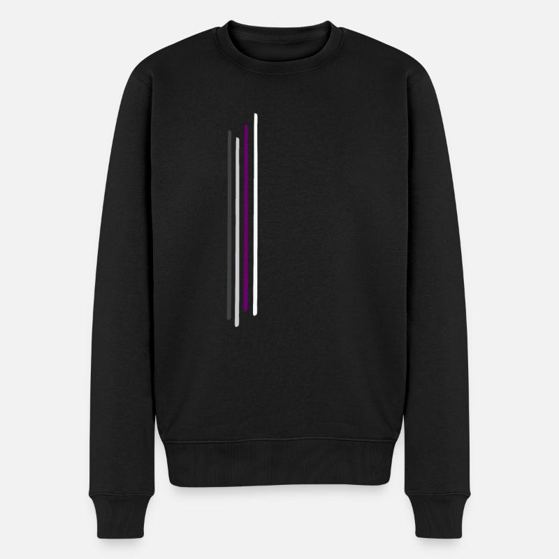 Subtle Demisexual Pride Flag, Demi Pride Month - Männer Premium Bio Pullover - Schwarz