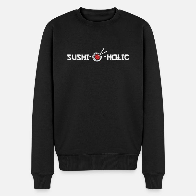 Sushi - Männer Premium Bio Pullover - Schwarz