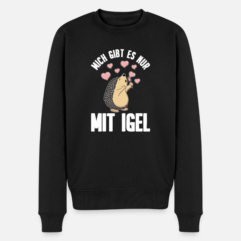 Igel - Männer Premium Bio Pullover - Schwarz