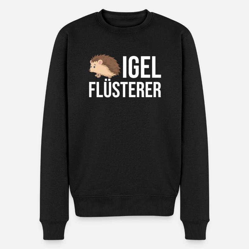 Igel - Männer Premium Bio Pullover - Schwarz