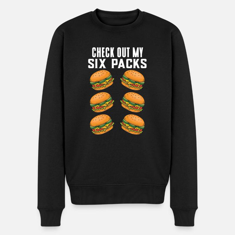 Six Pack Burger - Pull Premium bio Homme - noir