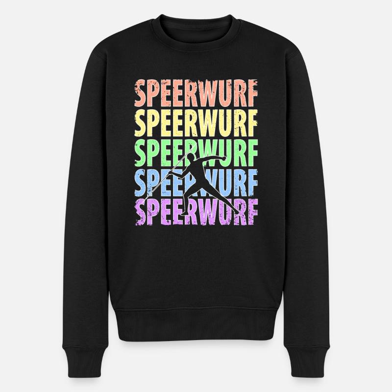 Speerwurf Speerwerfen Speerwerfer - Männer Premium Bio Pullover - Schwarz