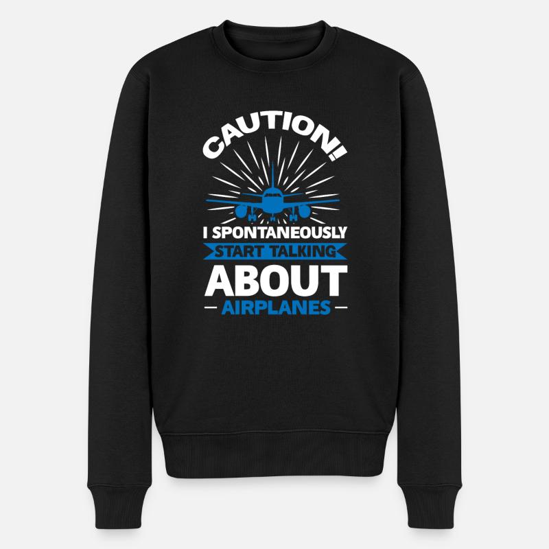 Avion cadeau de l’avion - Pull Premium bio Homme - noir