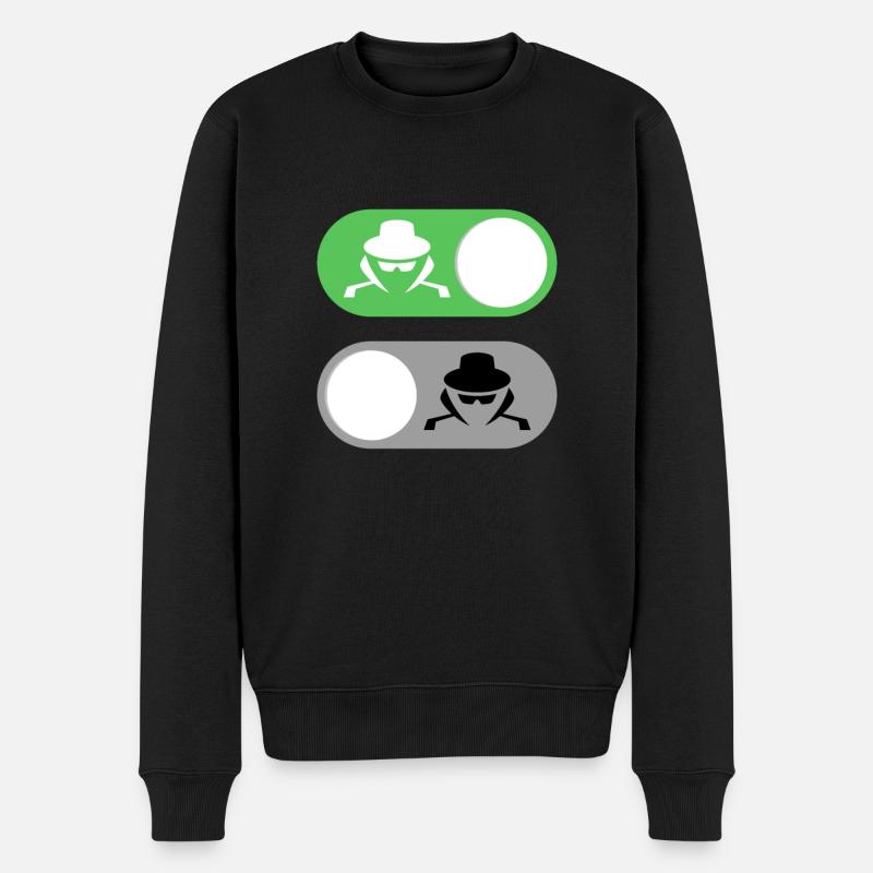 Cybersecurity Motiv White Hat Hacker - Männer Premium Bio Pullover - Schwarz