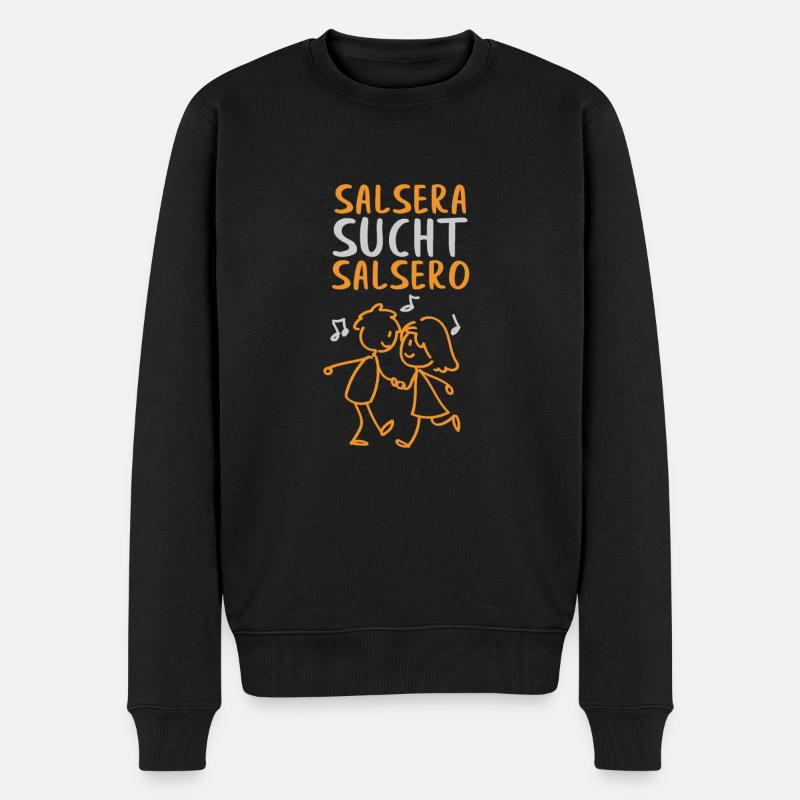 Salsera und Salsero tanzen Salsa - Männer Premium Bio Pullover - Schwarz