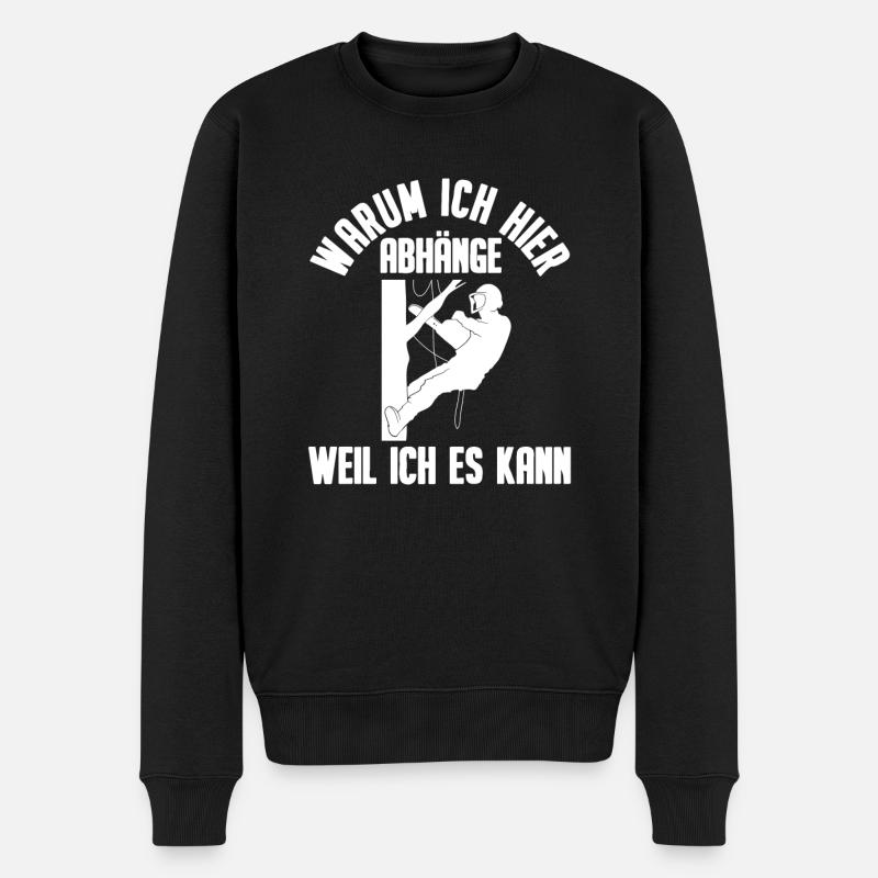 Baumklettern Baumpfleger Arborist Baumkletterer - Männer Premium Bio Pullover - Schwarz