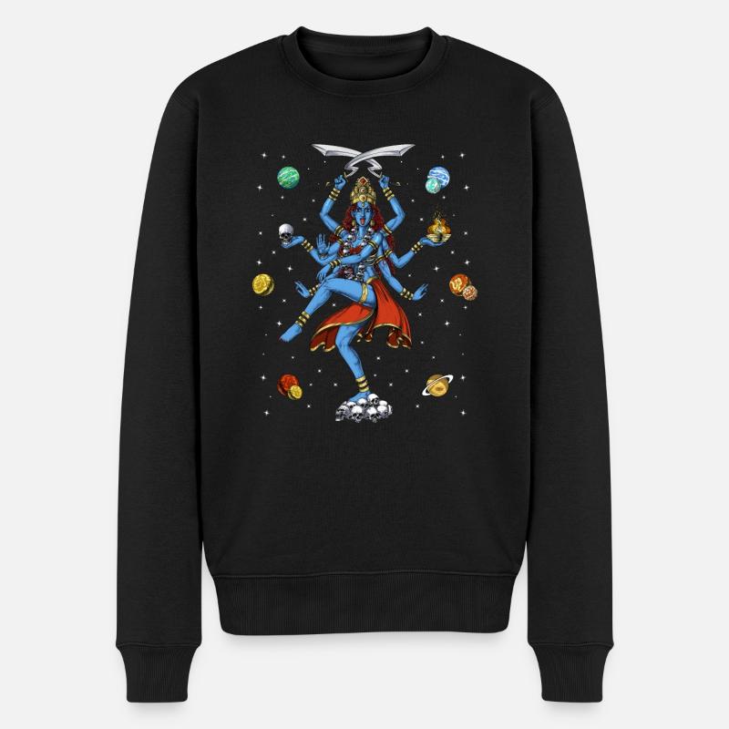 Kali Hindu Göttin - Männer Premium Bio Pullover - Schwarz