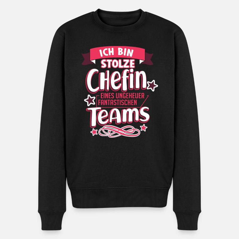 Chefin Team Firma Konzern Büro - Männer Premium Bio Pullover - Schwarz