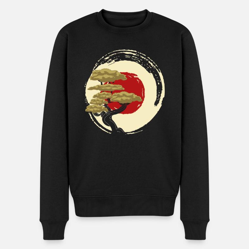 Bonsai Baum - Männer Premium Bio Pullover - Schwarz
