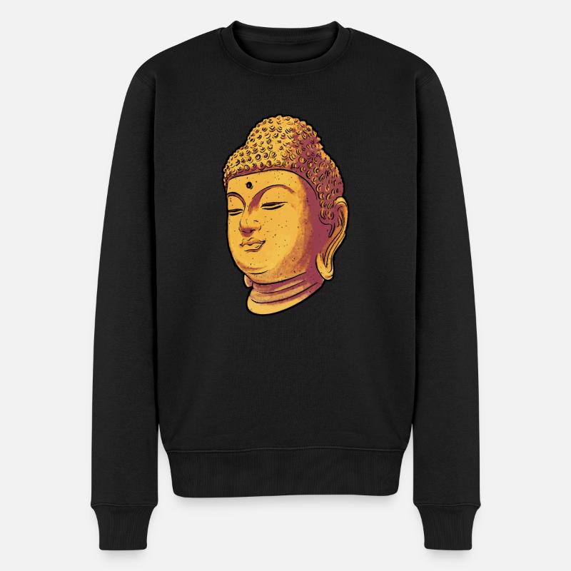 Bouddha bouddhiste bouddhisme - Pull Premium bio Homme - noir