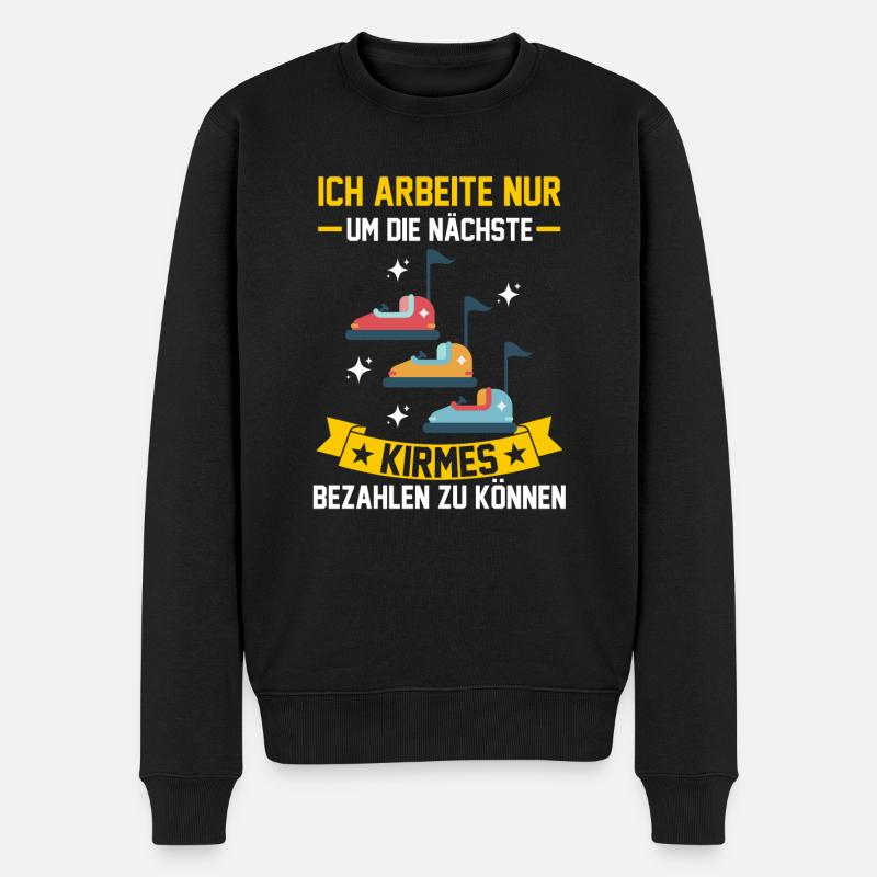 Schausteller Jahrmarkt Freizeitpark Kirmes - Männer Premium Bio Pullover - Schwarz