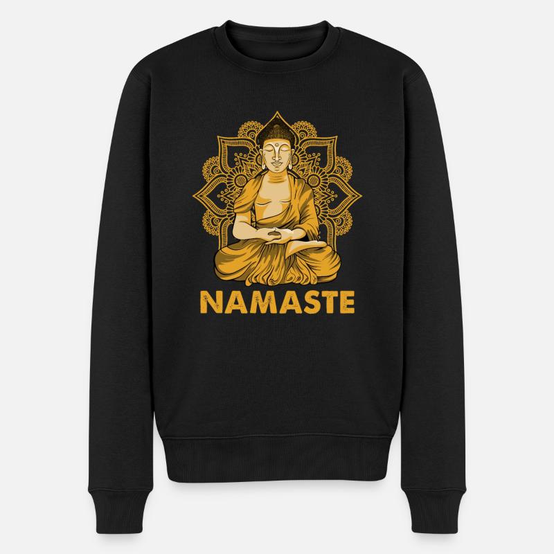 Bouddha bouddhiste bouddhisme - Pull Premium bio Homme - noir
