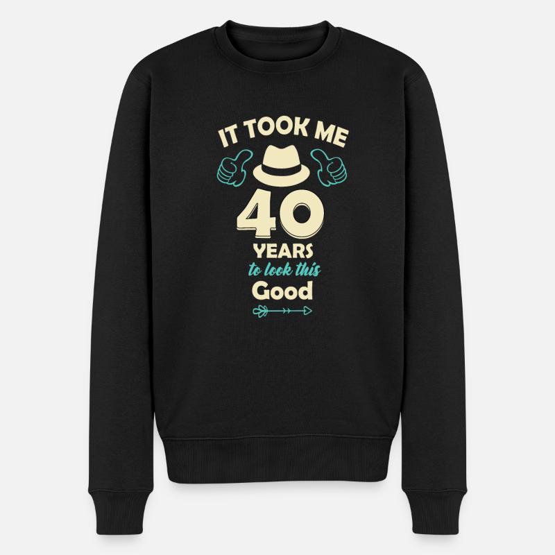 40e anniversaire - Pull Premium bio Homme - noir