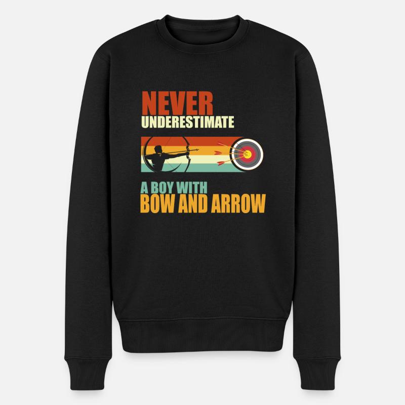 Archers arc-en-ciel flécheau arc-en-ciel - Pull Premium bio Homme - noir