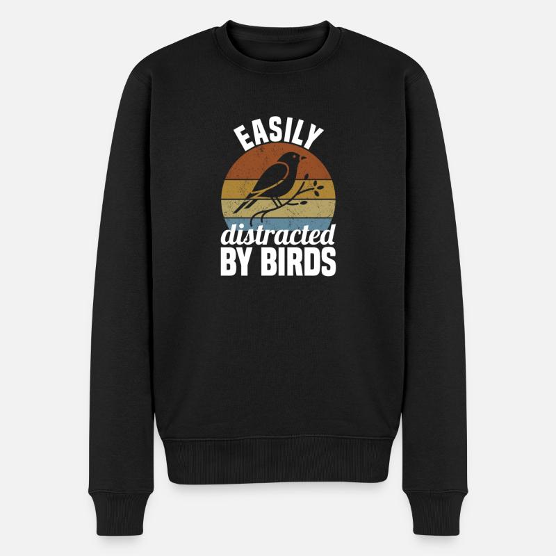 Observation d’oiseaux Oiseaux Observateurs Oiseau - Pull Premium bio Homme - noir