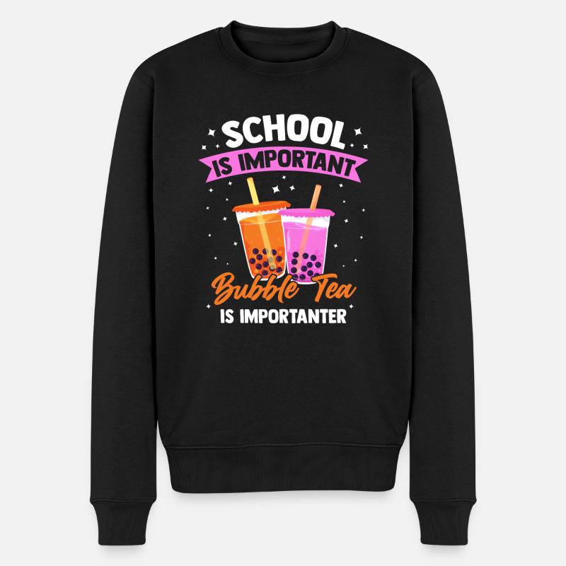 Bubble Tea Bubble Tea Geschenk - Männer Premium Bio Pullover - Schwarz