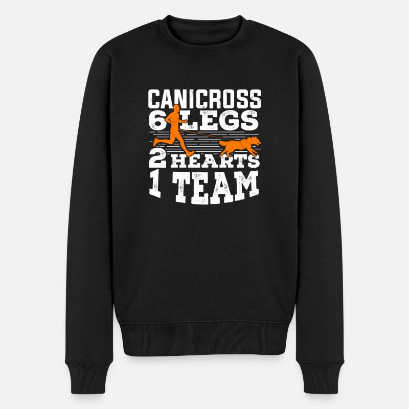 Canicross Canicrosser Geschenk - Männer Premium Bio Pullover - Schwarz