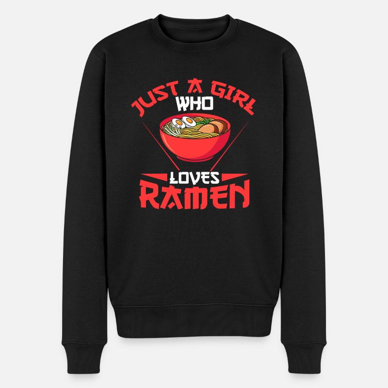 Ramen-Mädchen Ramen Girl Geschenk - Männer Premium Bio Pullover - Schwarz
