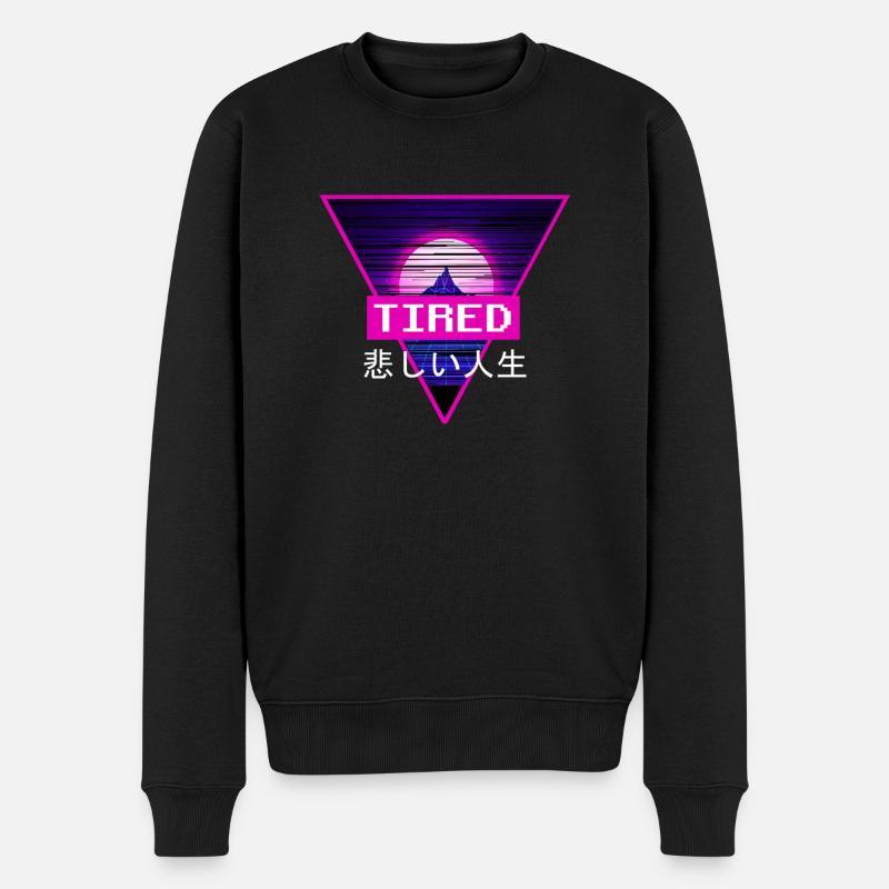 Vaporwave Aesthetic Vaporwave Geschenke - Männer Premium Bio Pullover - Schwarz