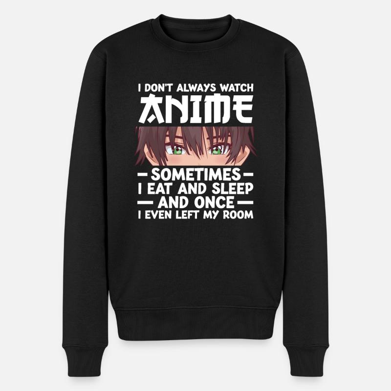 Anime Junge Anime Otaku Geschenk - Männer Premium Bio Pullover - Schwarz
