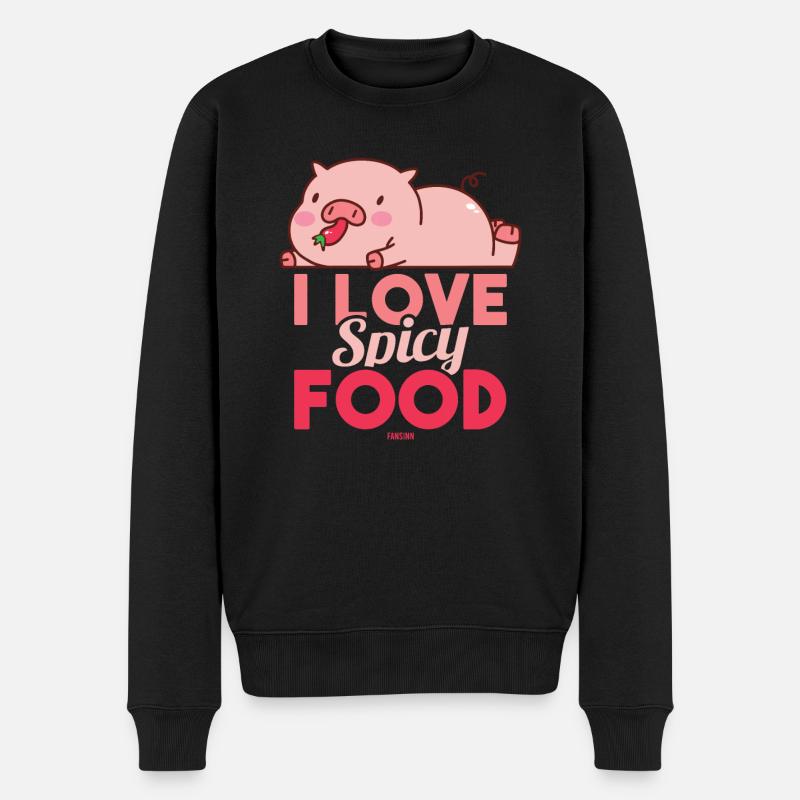jambon de porc doux - Pull Premium bio Homme - noir