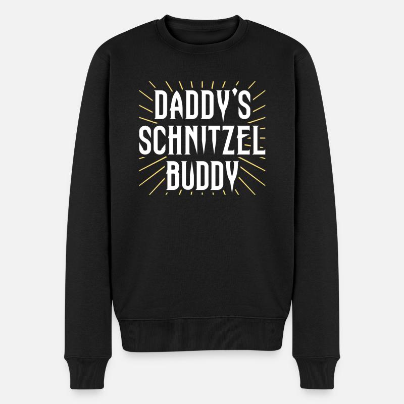 Daddys Schnitzel Buddy - Männer Premium Bio Pullover - Schwarz