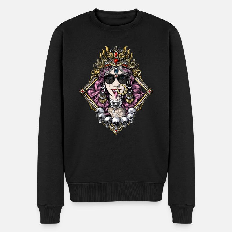 Déesse hindoue gothique Kali - Pull Premium bio Homme - noir