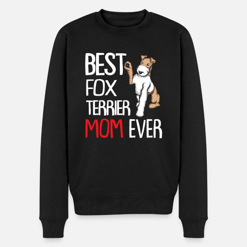 Foxterrier Drahthaar | Foxterrier - Männer Premium Bio Pullover - Schwarz