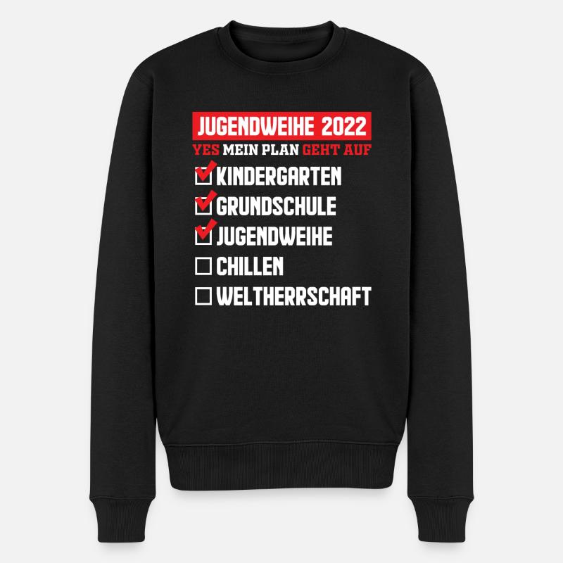 Jugendweihe 2022 - Männer Premium Bio Pullover - Schwarz