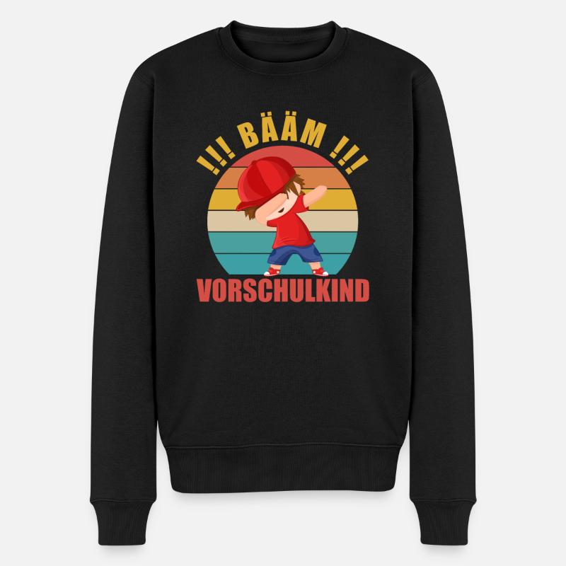 Vorschulkind Vorschule Jungen Sohn Geschenkidee - Männer Premium Bio Pullover - Schwarz
