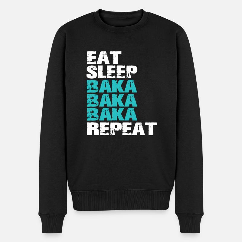 Baka Baka Anime Merch - Pull Premium bio Homme - noir
