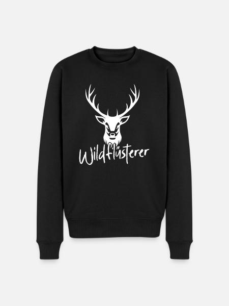 Jagen Hirsch Wild Flüsterer Jäger - Männer Premium Bio Pullover - Schwarz