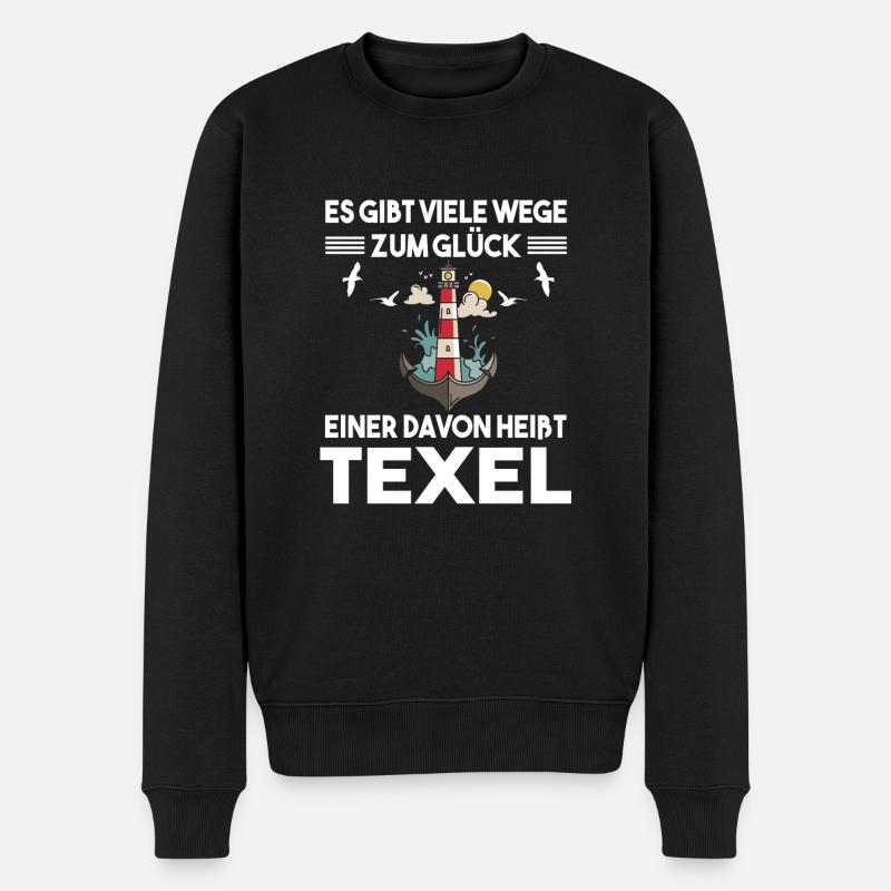 Niederlande Holland Nordsee Insel Texel - Männer Premium Bio Pullover - Schwarz